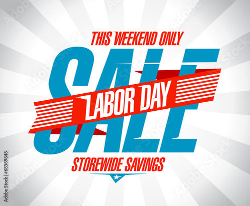 Labor day sale retro design.
