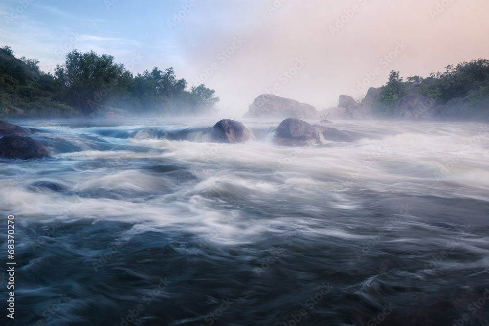 Foggy river morning Foggy river morning