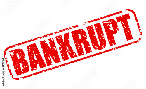 BANKRUPT red stamp text