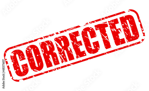 Corrected red stamp text