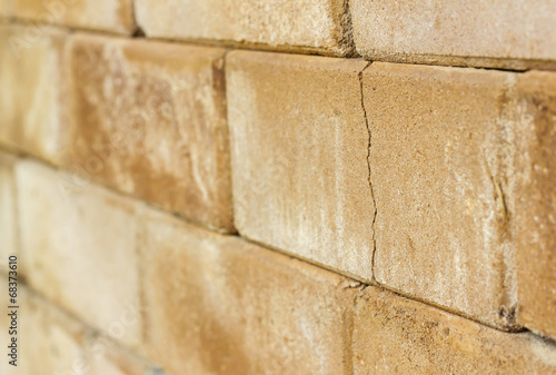 Close up molder brick wall blackground