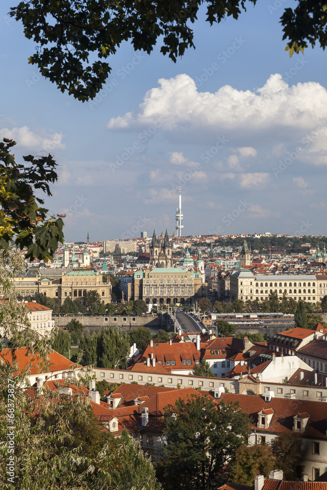 Blick auf Prag mit Fernsehturm