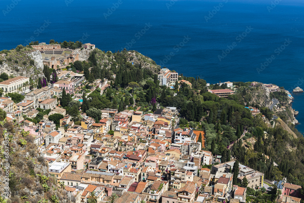 View of Taormina from above