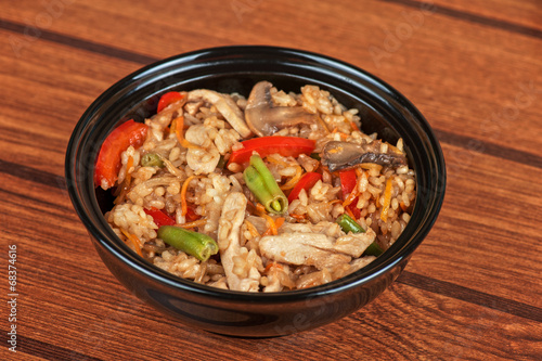 Rice chicken vegetable