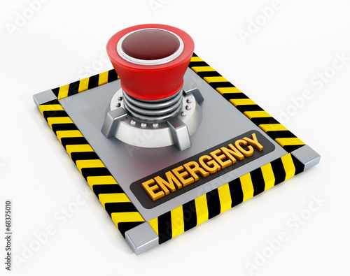 Cuadro en lienzo Emergency button
