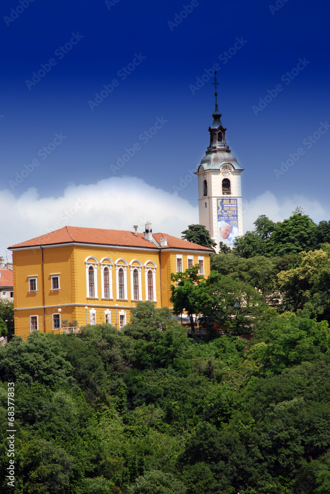 Fototapeta premium Church of the Blessed Virgin Mary on Trsat in Rijeka , Croatia