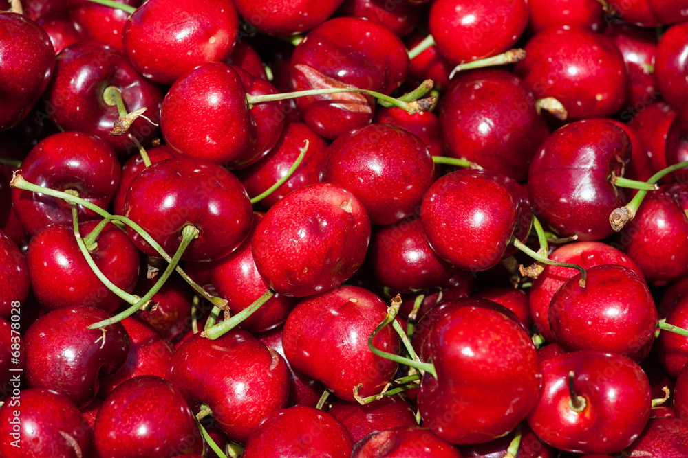 Ciliegie assortite, primo piano