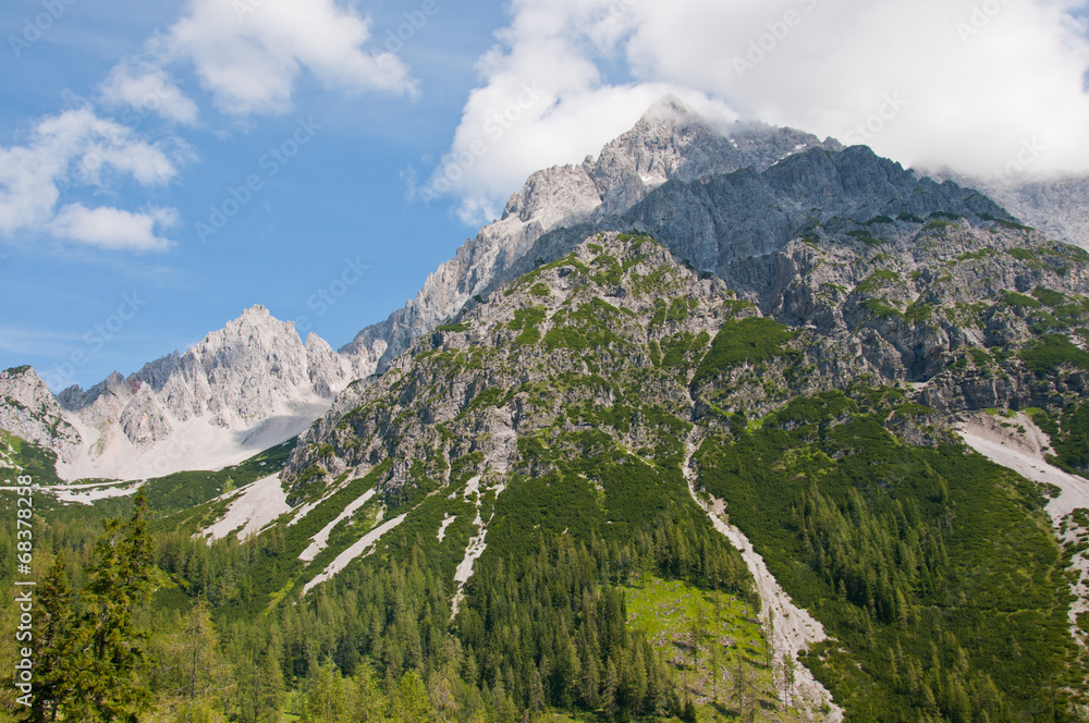 Naklejka premium mountain top in the austrian alps - Bachlalm in Filzmoos