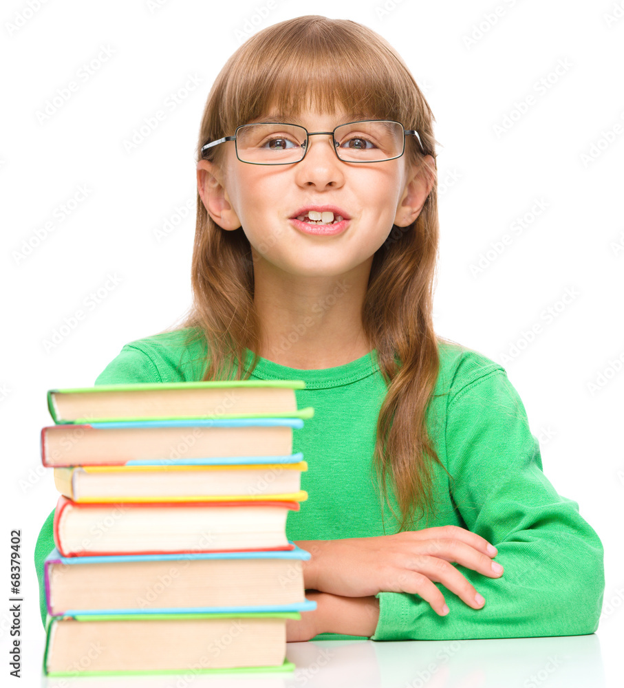 Little girl is reading a book Little girl is reading a book
