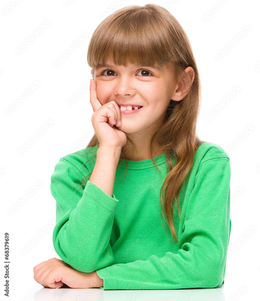 Portrait of a cheerful little girl Portrait of a cheerful little girl