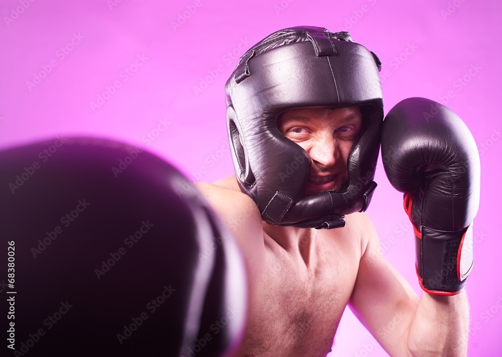 Strong aggressive boxer