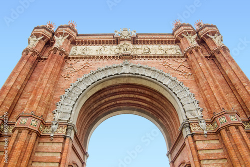 The Arc de Triomf in Barcelona, Catalonia, Spain.