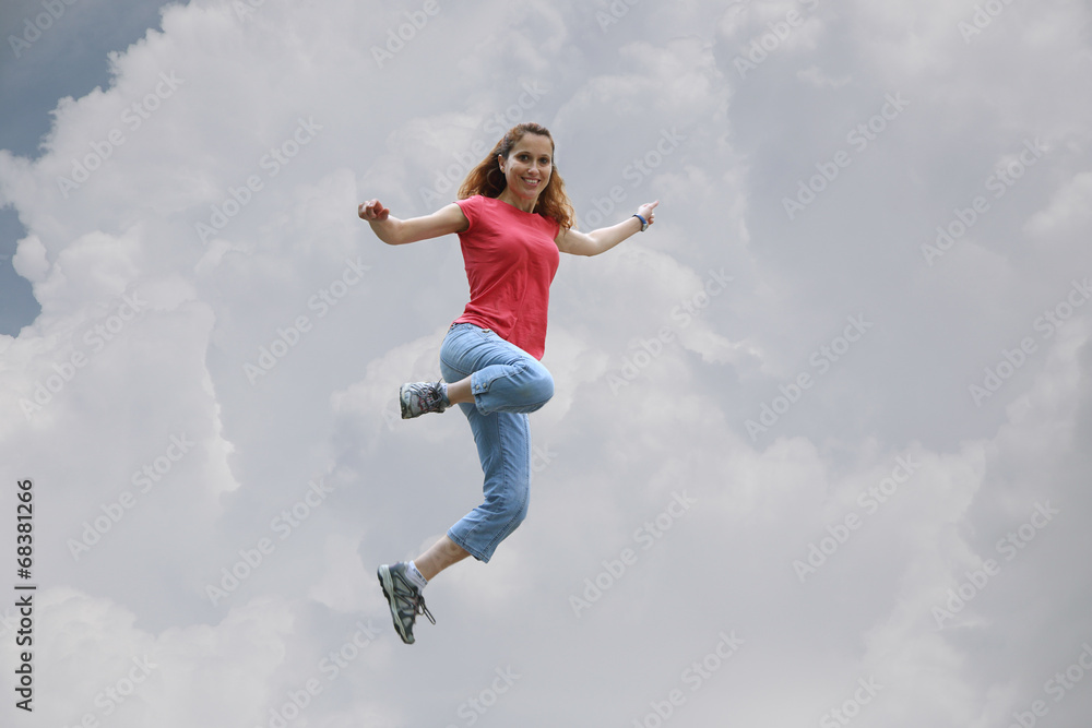 Woman jumping