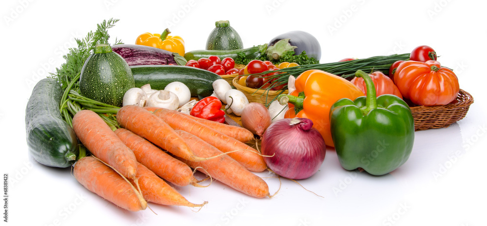 Composition with different fresh vegetables Composition with different fresh vegetables