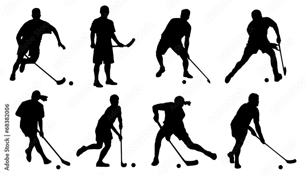Fototapeta premium floorball silhouette