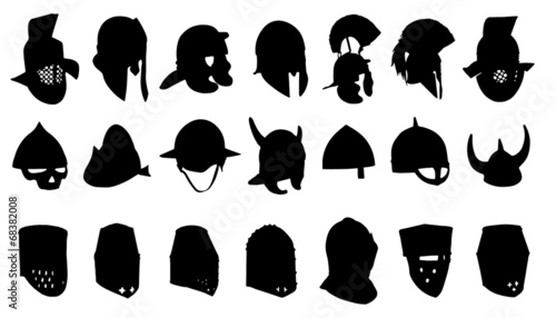 helmet silhouettes