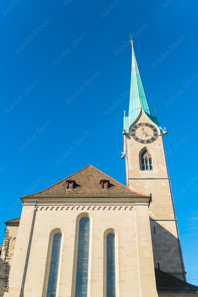 Fototapeta premium Imperial Abbey of Fraumunster Reichskloster Fraumunster
