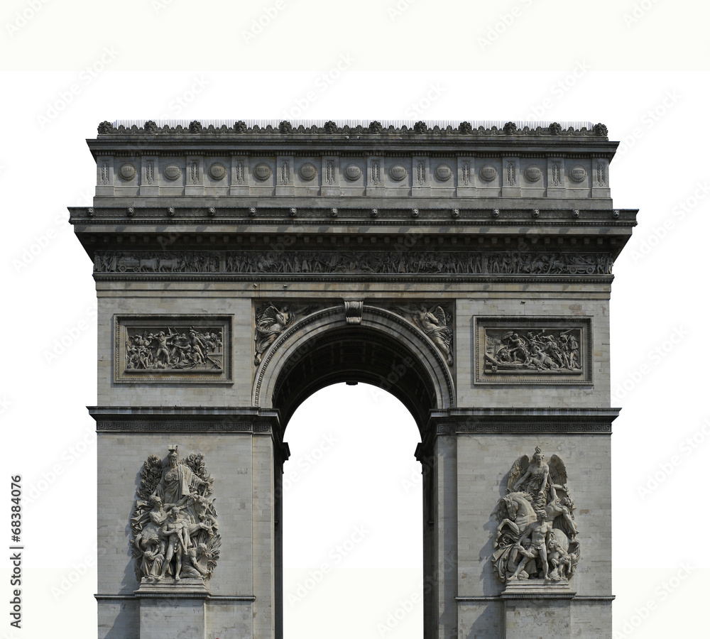 Paris arc de Triomphe on the Champs Elysees, France