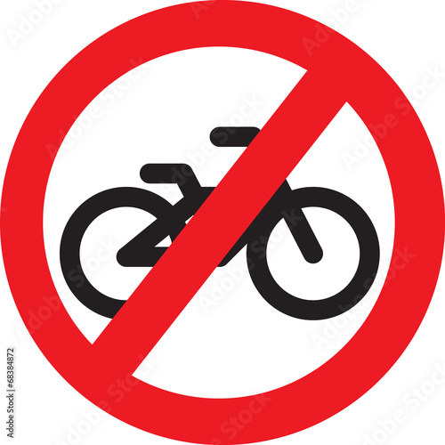 no bike allowed sign