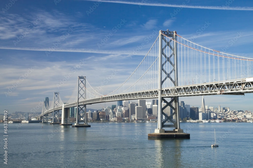 San Francisco and Bay bridge