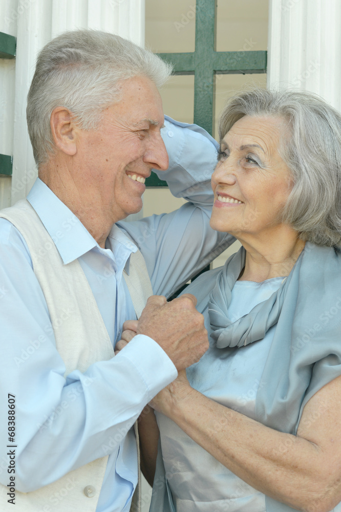 Retired couple in love Retired couple in love