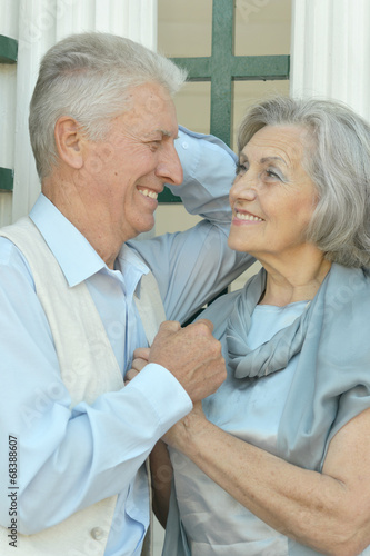 Retired couple in love