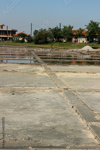 Collection process in the production of salt.