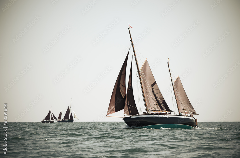 Ketch under sails