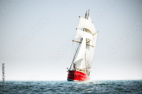 Red schooner