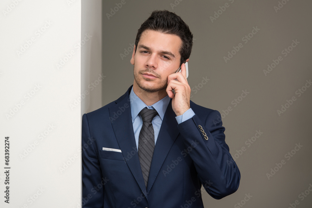 Young Businessman On The Phone Young Businessman On The Phone