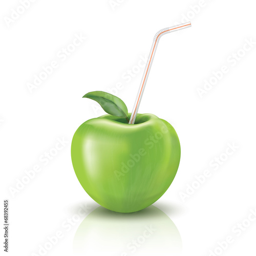 Straw for apple
