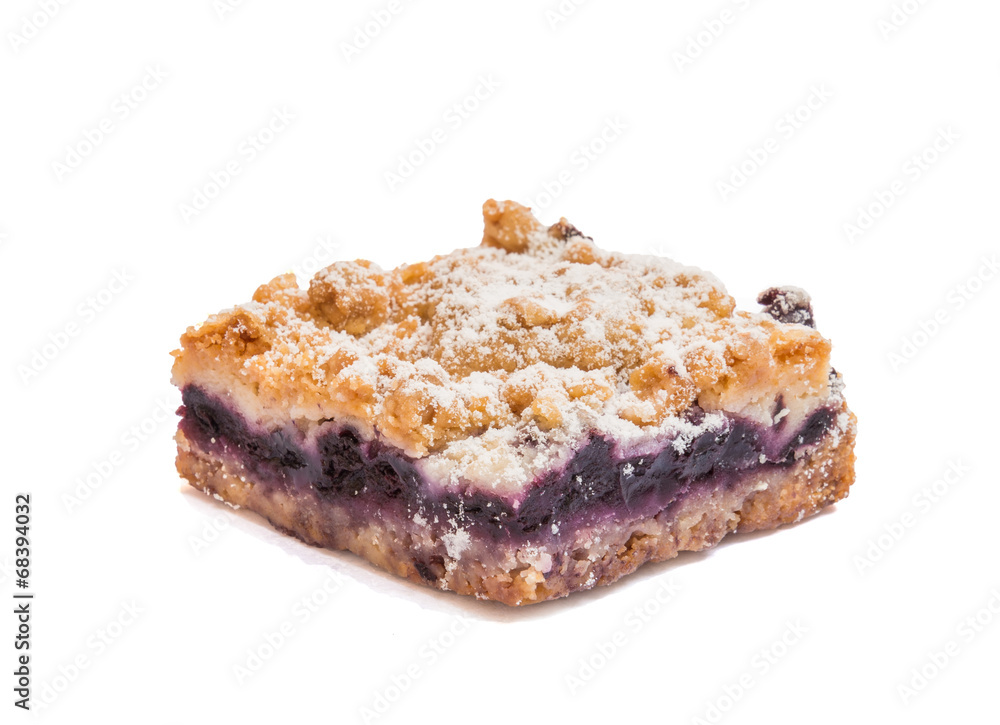 Blueberry pie on white background Blueberry pie on white background