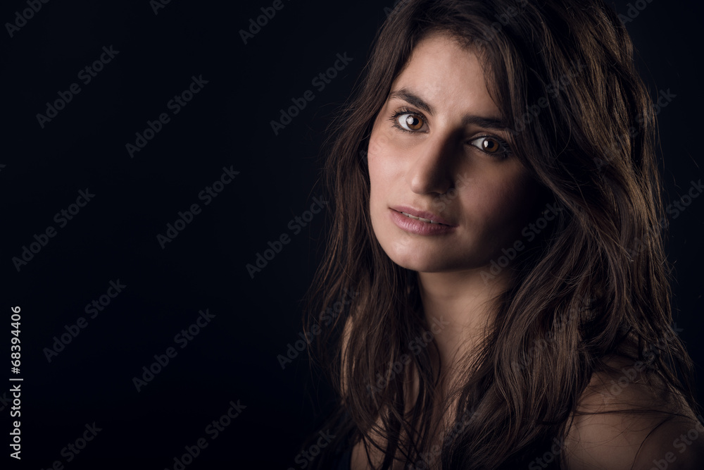 Portrait of a beautiful young brunette