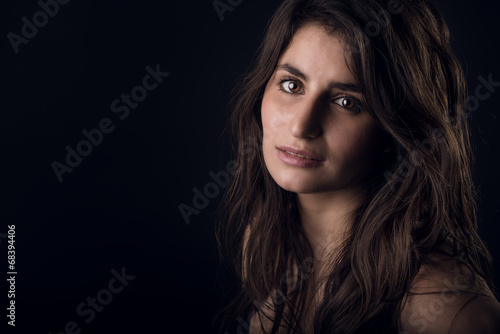 Portrait of a beautiful young brunette