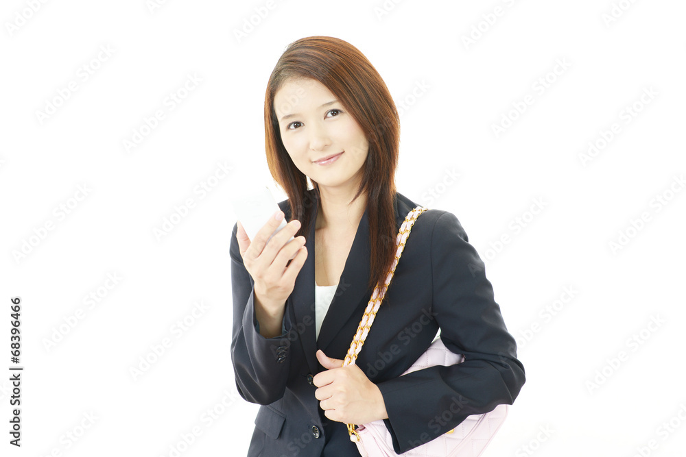 笑顔の女性