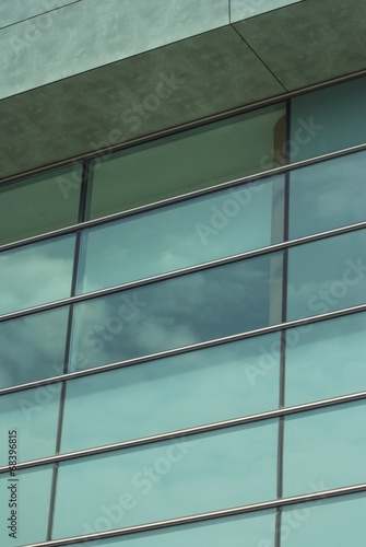 Modern architecture building windows glass refflection 