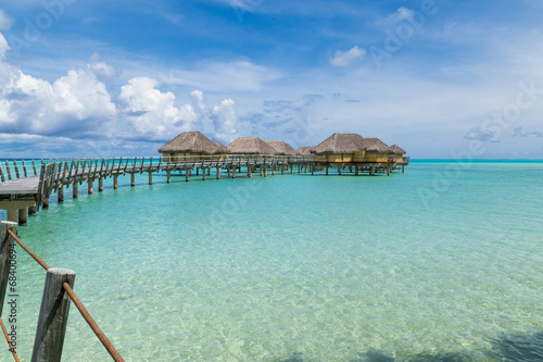 Luxury overwater villas