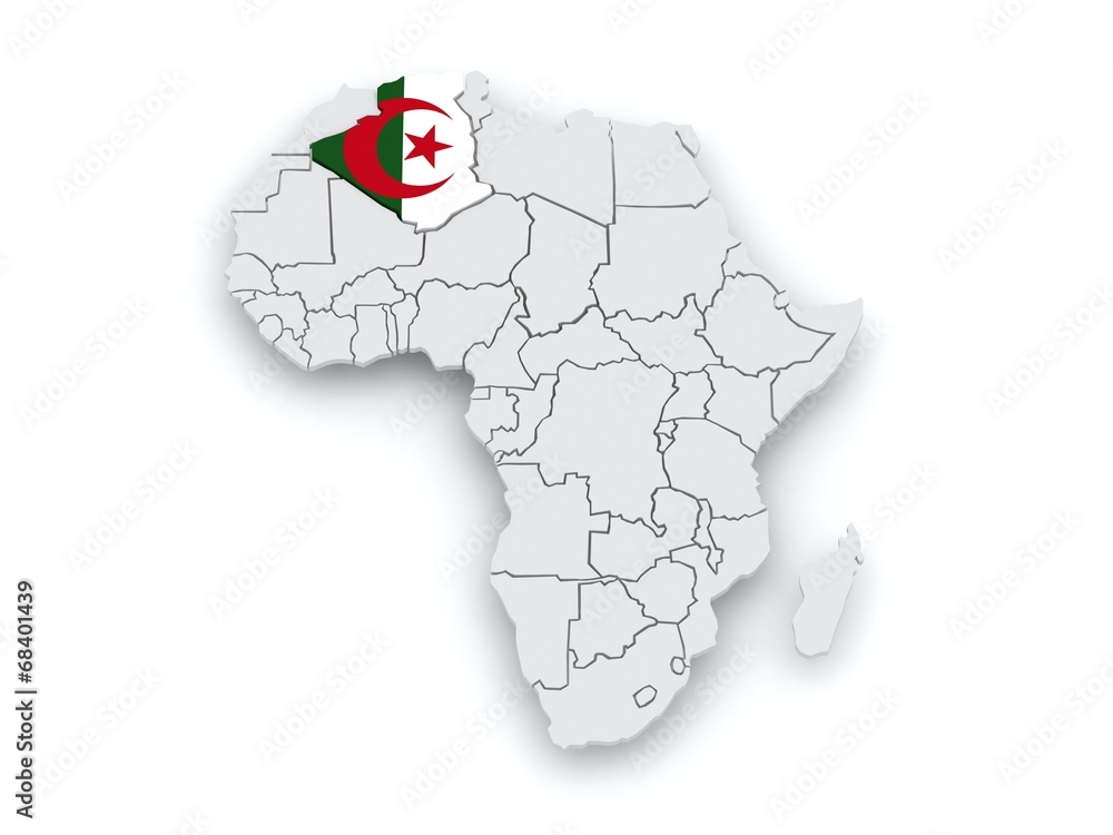 Map of worlds. Algeria. Map of worlds. Algeria.
