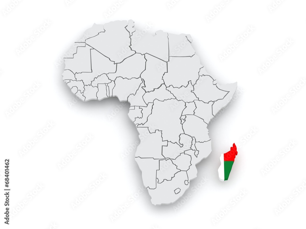 Map of worlds. Madagascar. Map of worlds. Madagascar.