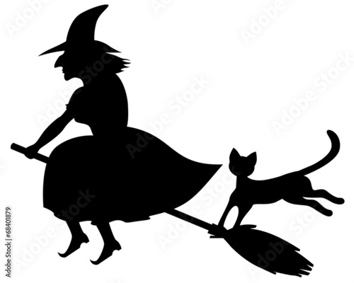 Witch and black cat