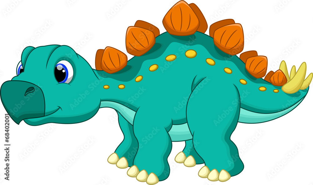 Fototapeta premium Cute stegosaurus cartoon