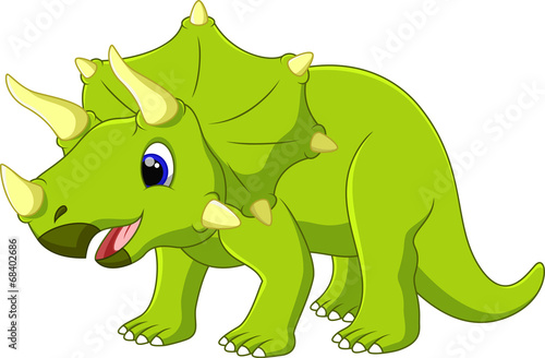 Cute dinosaur triceratops cartoon