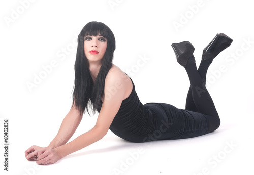 Fotografia transvestite man in dress