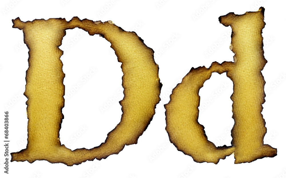 Letters of old paper isolated on white Letters of old paper isolated on white