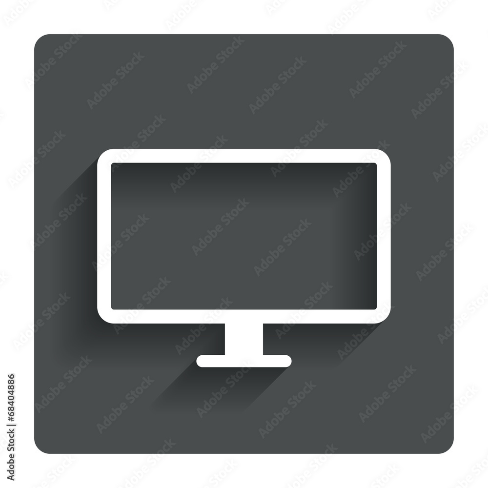 Computer widescreen monitor sign icon. Computer widescreen monitor sign icon.