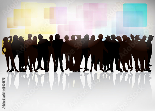 Group of people silhouettes