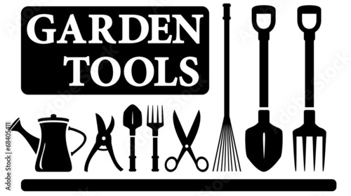 isolated gardening tools