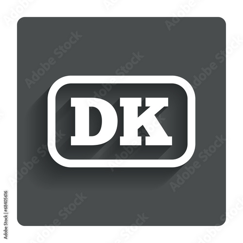 Denmark language sign icon. DK translation. Free Download Denmark language sign icon. DK translation. - GFXLoad