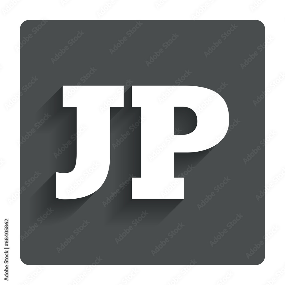 Japanese language sign icon. JP translation Japanese language sign icon. JP translation