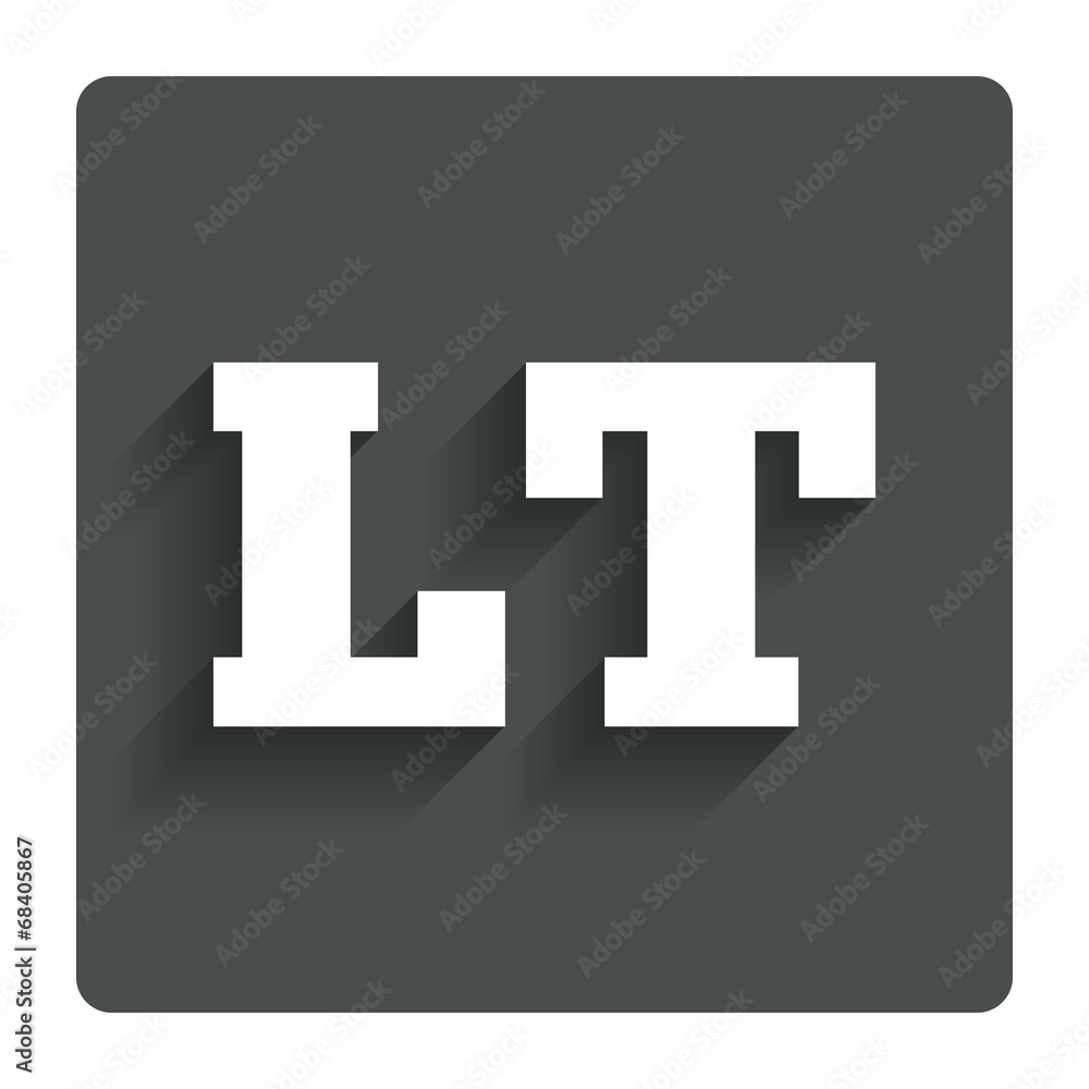 Lithuanian language sign icon. LT translation Lithuanian language sign icon. LT translation